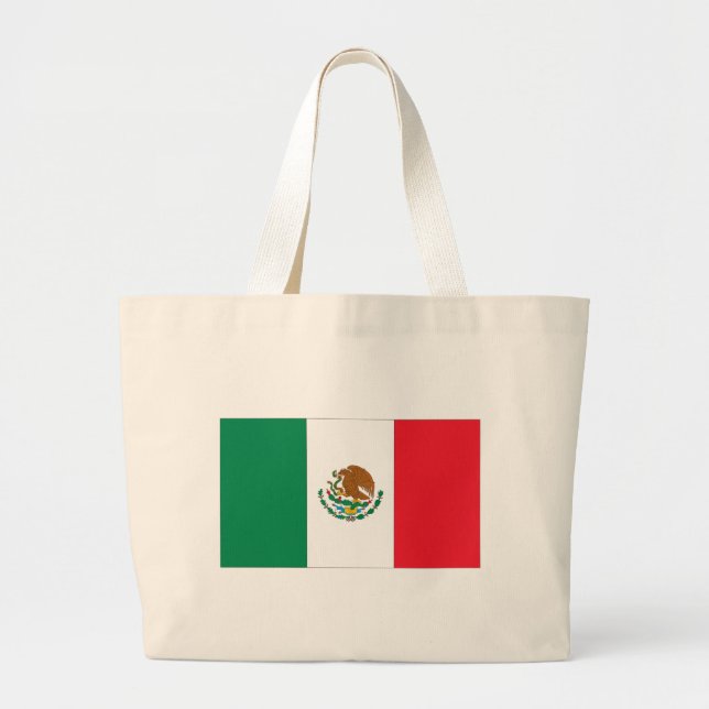 Grand Tote Bag Drapeau mexicain (Devant)