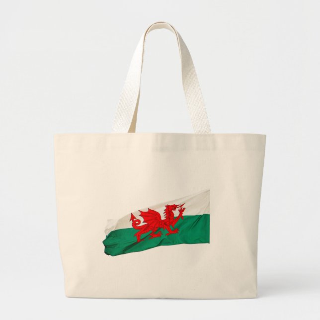 Grand Tote Bag Drapeau national du Pays de Galles, Le Dragon Roug (Devant)