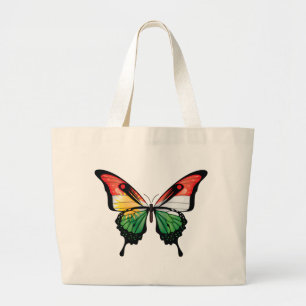 Grand Tote Bag Drapeau papillon du Kurdistan