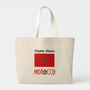 Grand Tote Bag Drapeau personnalisé du Maroc 
