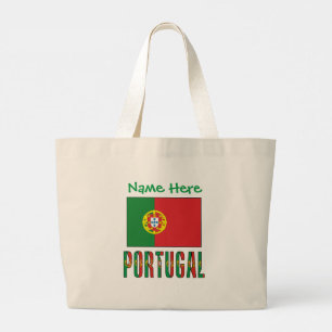 Grand Tote Bag Drapeau personnalisé du Portugal Patrimoine