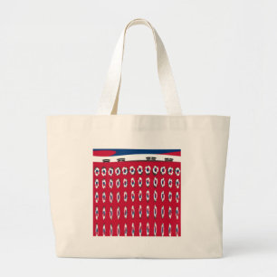 Grand Tote Bag Drapeau PolkaDot de Corée du Sud