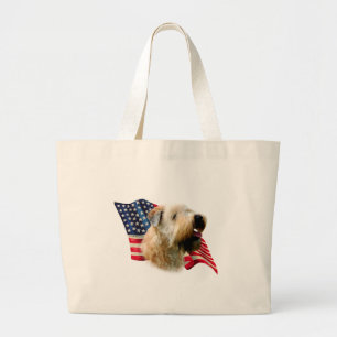 Grand Tote Bag Drapeau roux à revêtement doux