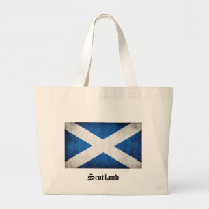 Grand Tote Bag Drapeau Scotland Grunge