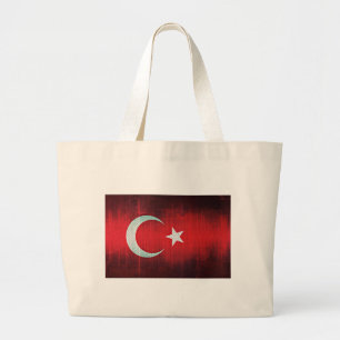 Grand Tote Bag Drapeau stylisé de Turquie