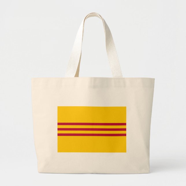 Grand Tote Bag Drapeau vietnamien du sud - đỏ de sọc de Ba de (Devant)