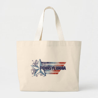 Grand Tote Bag Drapeau vintage des Etats-Unis avec l'étoile -