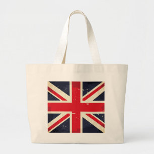 Grand Tote Bag Drapeau vintage d'Union Jack