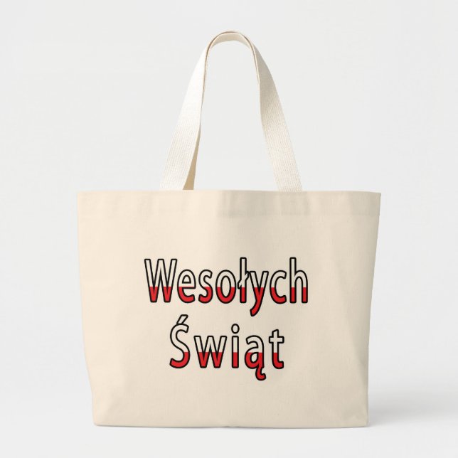 Grand Tote Bag Drapeau Wesolych Swiat (Devant)