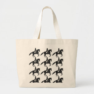 Grand Tote Bag Dressage Fourre-tout enorme - cheval de mosaïque
