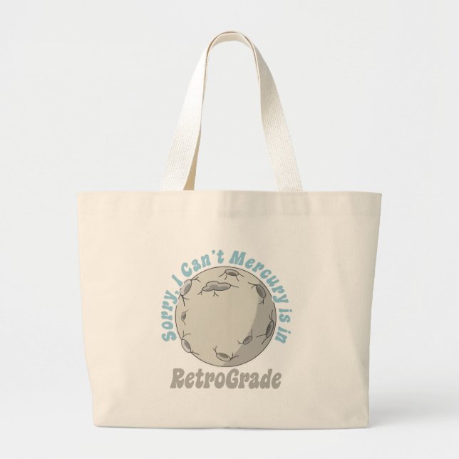 Grand Tote Bag Drôle de rétrograde de Mercure (Devant)