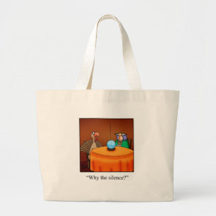 Grand Tote Bag Drôle de Thanksgiving Turkey Fortune Cartoon Gift