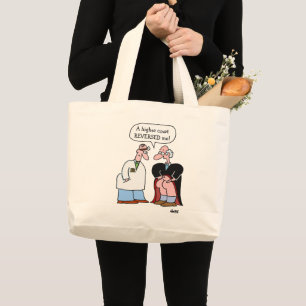 Grand Tote Bag Drôle Juge Cartoon Art Inversé Par Une Cour Supéri