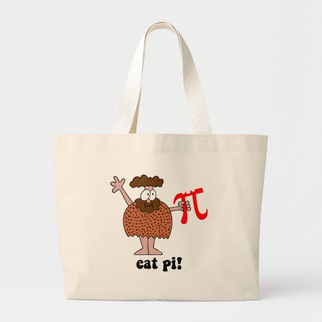 Grand Tote Bag Drôle mangez les maths de pi (Devant)