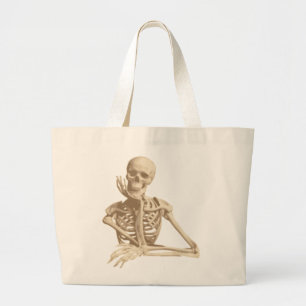 Grand Tote Bag Drôle Squelette