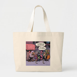 Grand Tote Bag Drôles d'oiseaux de même plumage
