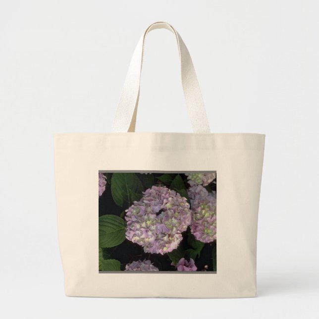Grand Tote Bag duffle d'hortensias (Devant)