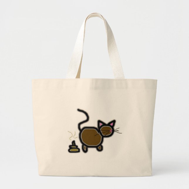 Grand Tote Bag dunette de chat (Devant)