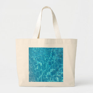 Grand Tote Bag Eau de piscine bleu ciel cristallin