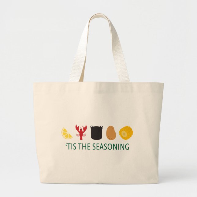 Grand Tote Bag Ébullition de l'écrevisse à l'assaisonnement (Devant)