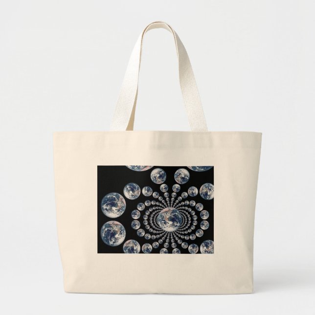 Grand Tote Bag Echo multivisuel EARTH (Devant)