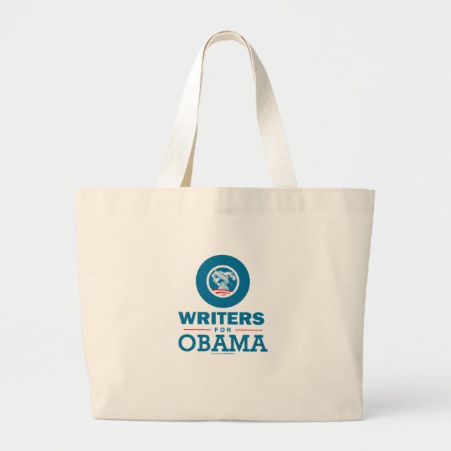 Grand Tote Bag Écrivains pour Obama (Devant)