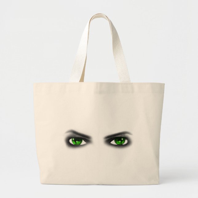 Grand Tote Bag Eerie Green Eyes (Devant)