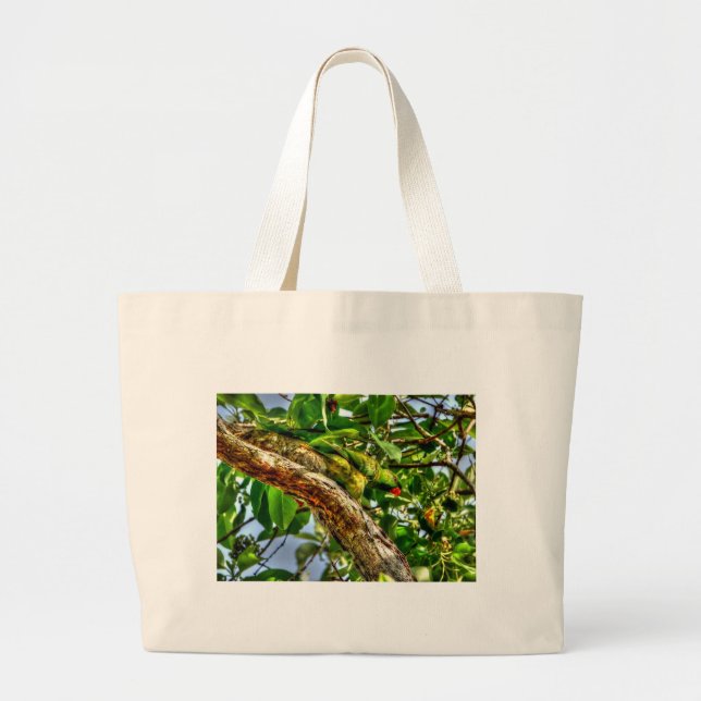 GRAND TOTE BAG EFFETS VERTS D'ART DE LORIKEET AUSTRALIE (Devant)