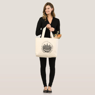 Grand Tote Bag EL Salvador Escudo fourre-tout noir et blanc