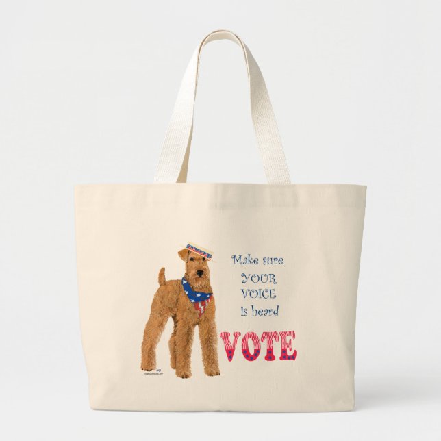 Grand Tote Bag Élections de Terrier Irlandais (Devant)