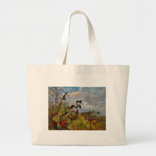 Grand Tote Bag Elegant Holly Christmas,