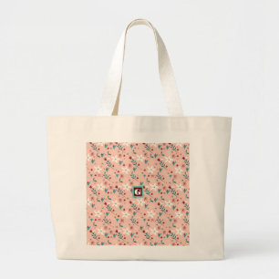 Grand Tote Bag Élégant Motif rose froral