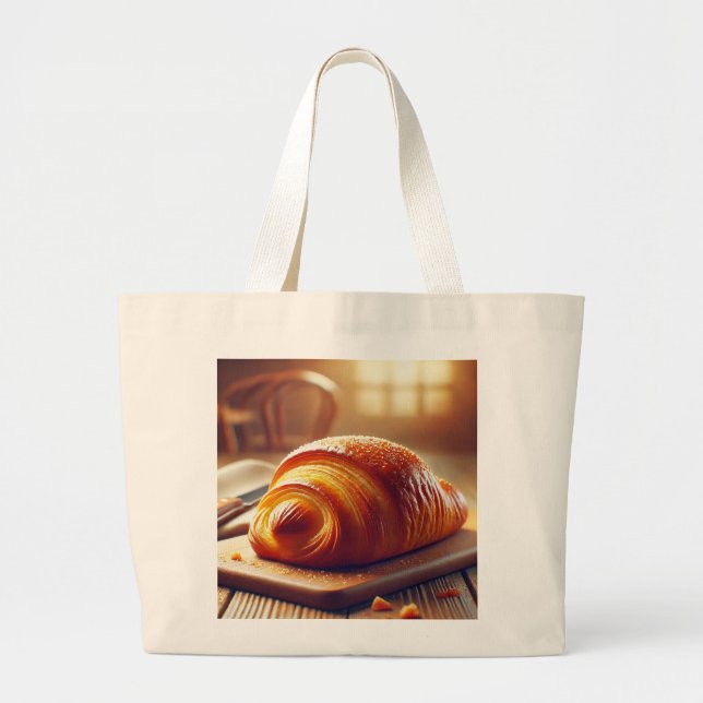 Grand Tote Bag Élégant thème pâtissier (Devant)