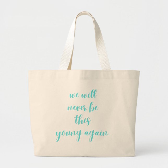 Grand Tote Bag Élégante typographie (Devant)