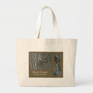 Grand Tote Bag Éléments de coordination des oiseaux chanteurs Bro