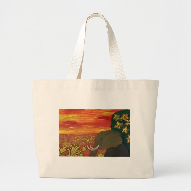 Grand Tote Bag Eléphant (Devant)