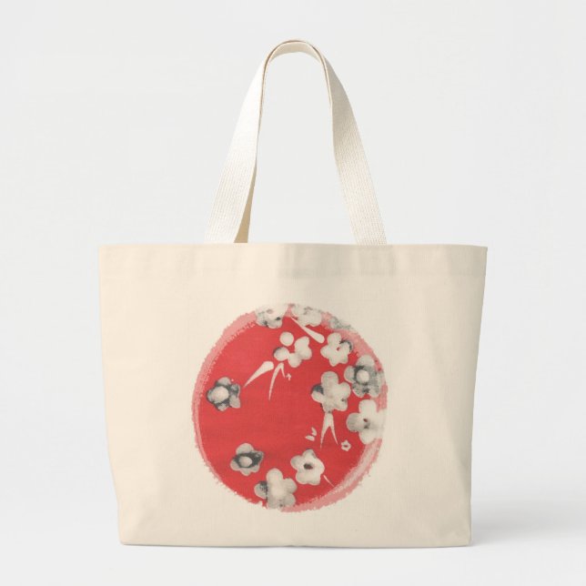 Grand Tote Bag Éléphant en soie japonais fourre-tout de (Devant)