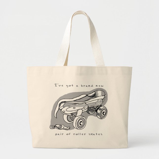 Grand Tote Bag Éléphant Fourre-tout de clé de patin de rouleau (Devant)