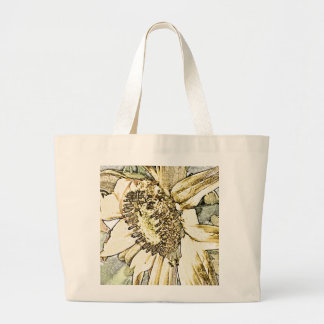 Grand Tote Bag Éléphant Fourre-tout de tournesol