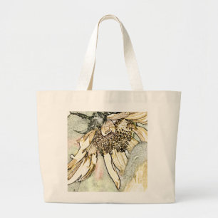 Grand Tote Bag Éléphant Fourre-tout de tournesol