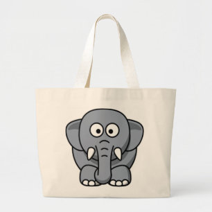 GRAND TOTE BAG ÉLÉPHANT GRIS