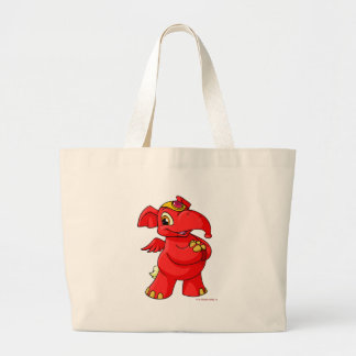 Grand Tote Bag Elephante rouge joyeux