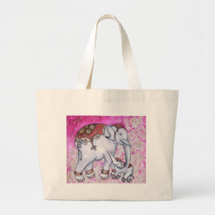GRAND TOTE BAG ÉLÉPHANTS THAÏLANDAIS