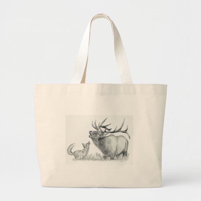 Grand Tote Bag Elk et FOX (Devant)