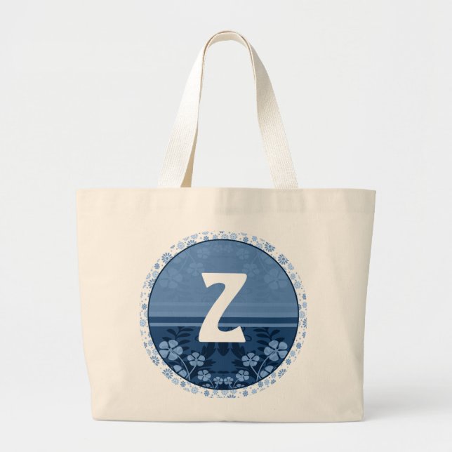 Grand Tote Bag Emballages décorés d'un monogramme (Devant)