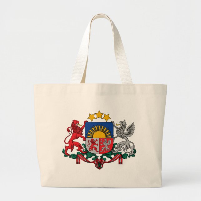 Grand Tote Bag emblème de la Lettonie (Devant)