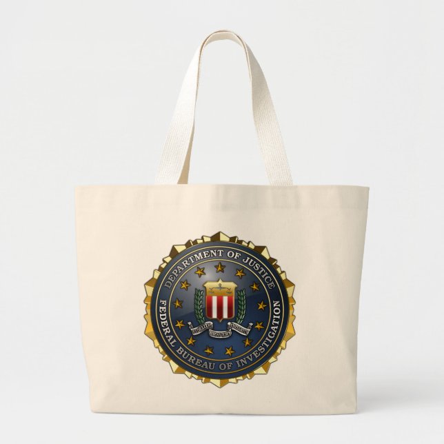 Grand Tote Bag Emblème du FBI (Devant)