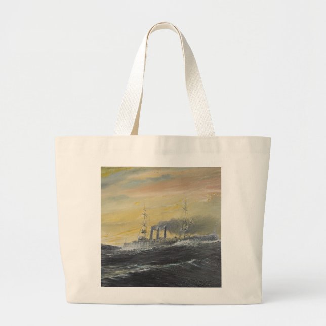 Grand Tote Bag Emden monte l'Océan Indien 1914 2011 de vagues (Devant)