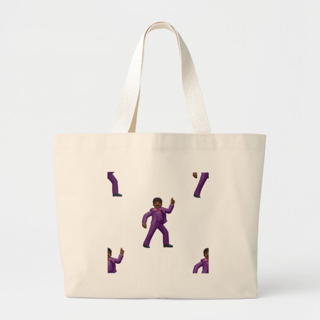 Grand Tote Bag Emoji Dancing Man (Devant)
