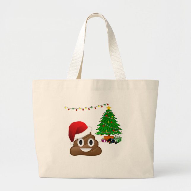 Grand Tote Bag emoji de noël (Devant)